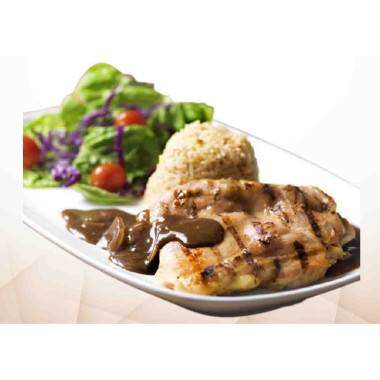 Grilled chicken with black paper